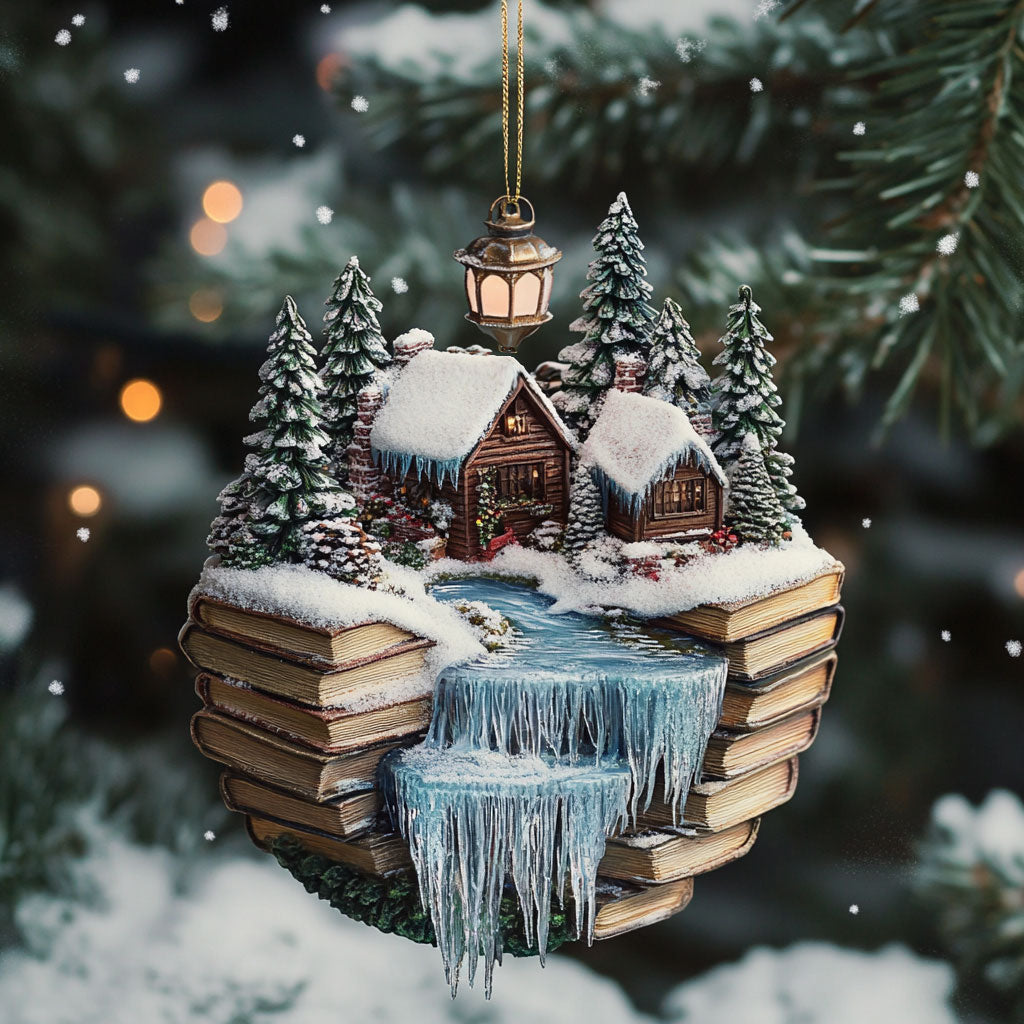 Icy Book Escape WN0412035CL Christmas Ornament
