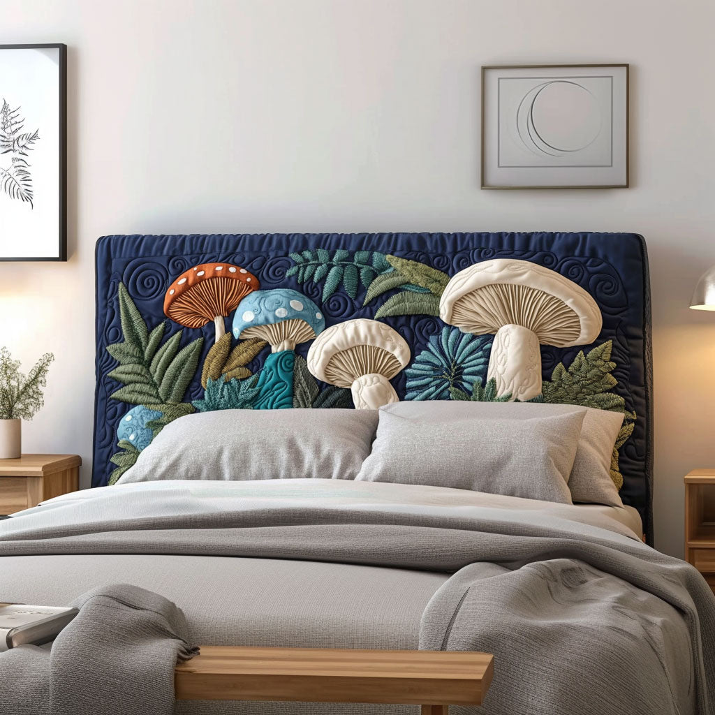 Mystical Mushroom Garden QA0701012CL Quilted Headboard Slipcover
