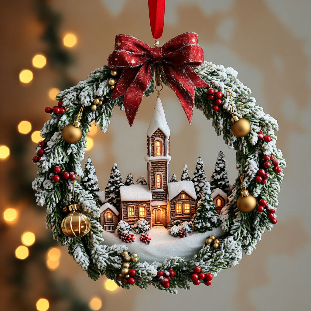 Wreath Holiday Haven WN2611034CL Christmas Ornament