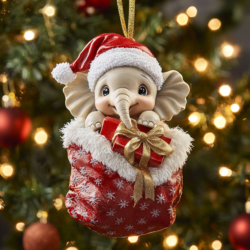 Gift Elephant CP0412041CL Christmas Ornament