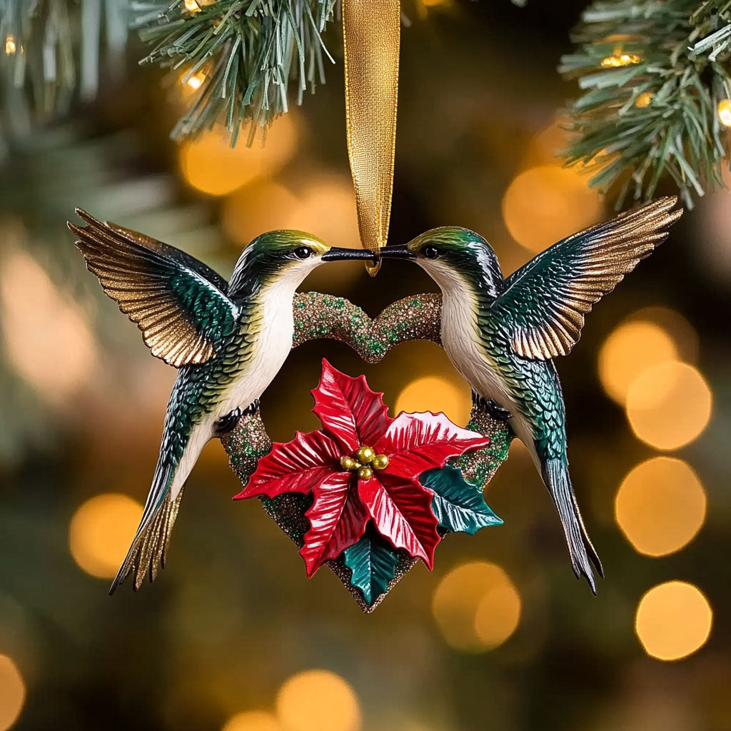 Scarlet Bloom Hummingbird WN1512052CL Christmas Ornament