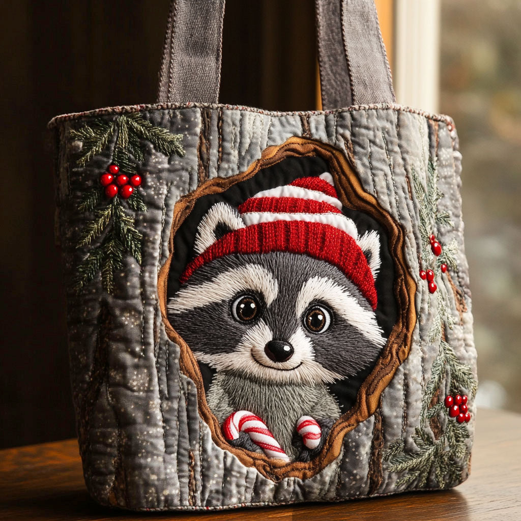 Cozy Raccoon CP0112224CL Quilted Tote Bag