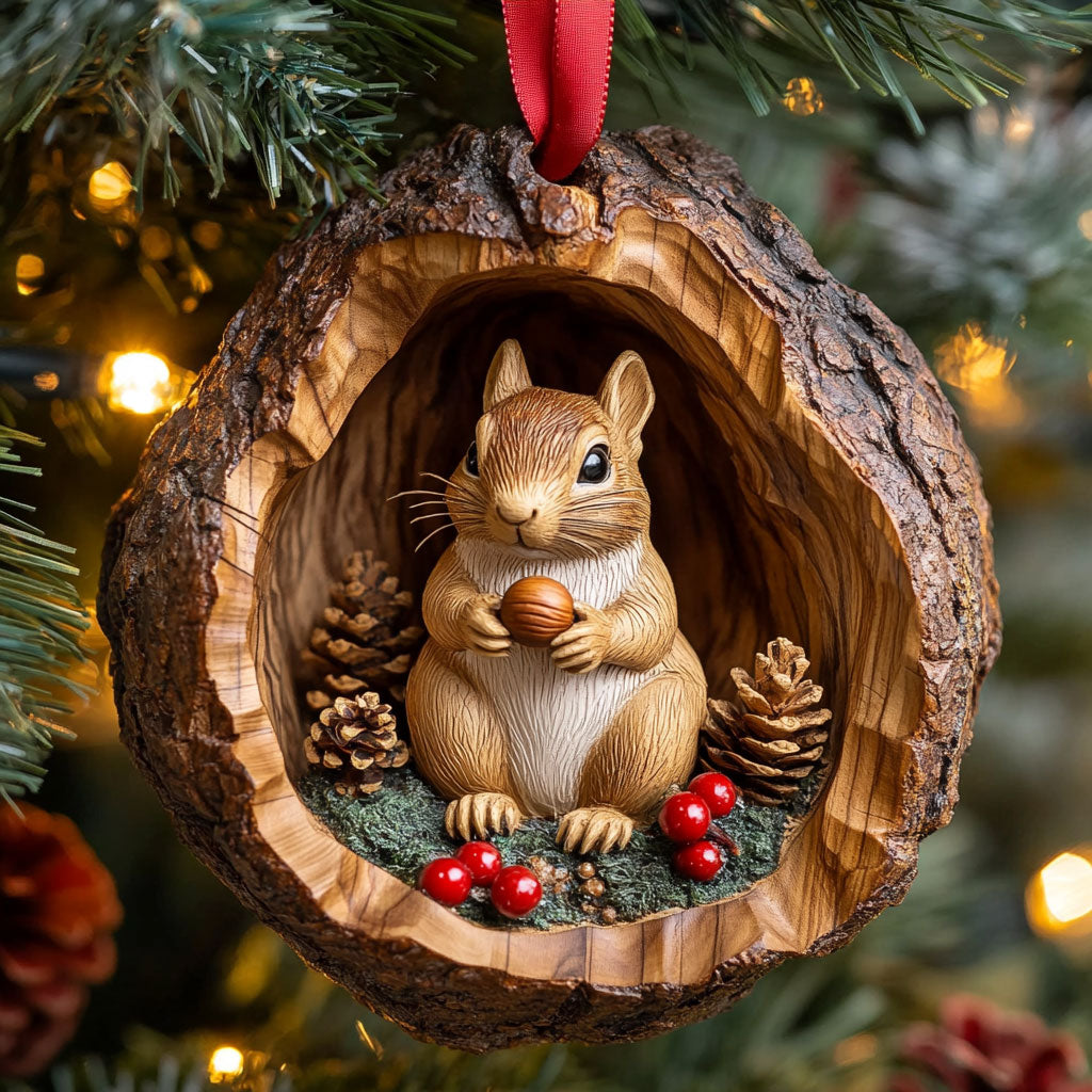 Squirrel Nest CW0312025CL Christmas Ornament