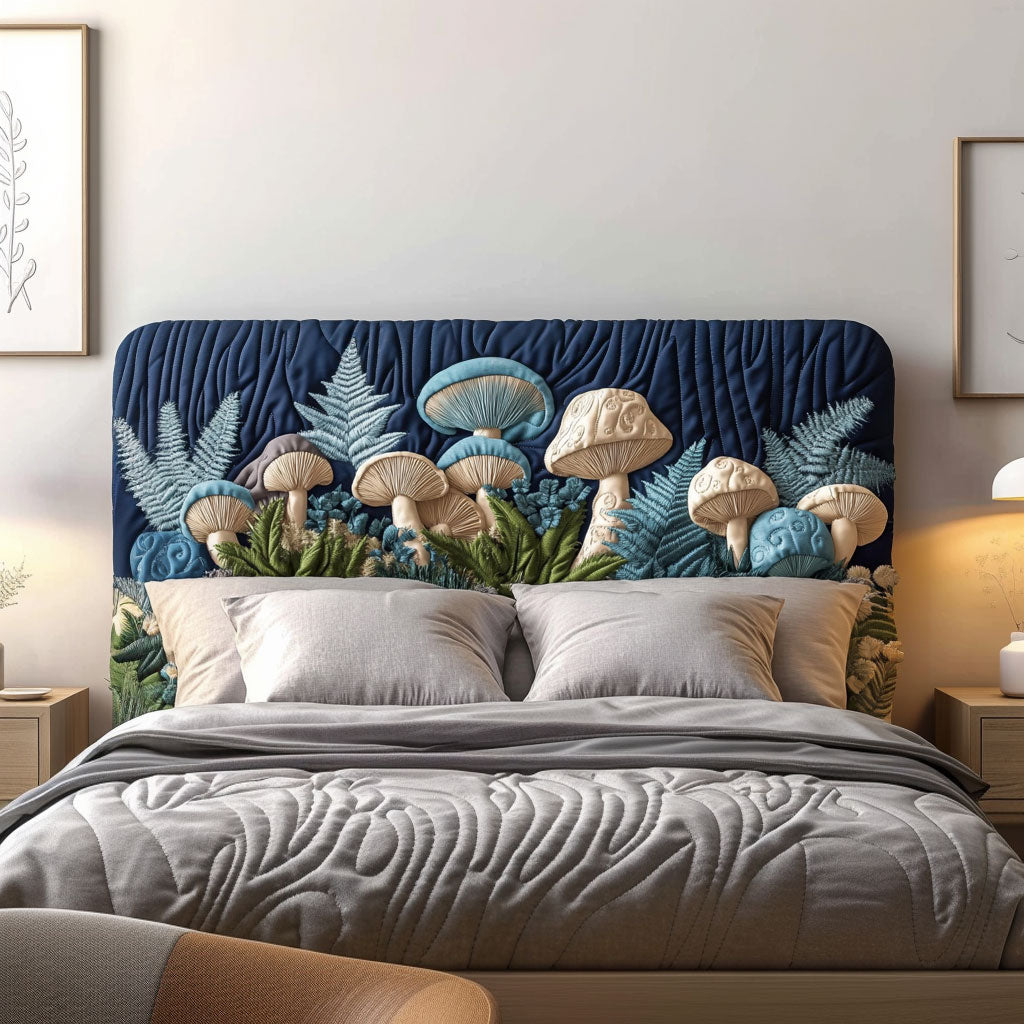 Mystical Mushroom Garden QA0701011CL Quilted Headboard Slipcover