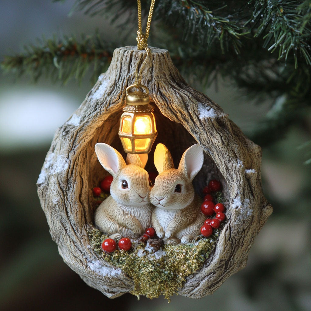 Woodland Buns CP0312205CL Christmas Ornament