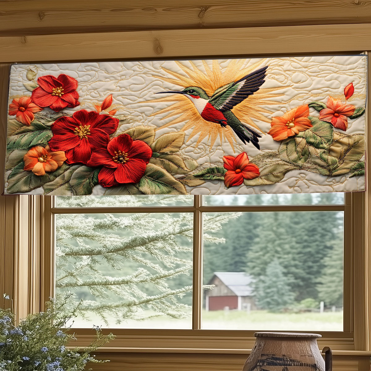 Hummingbird Horizon WJ1606032CL Quilted Valance