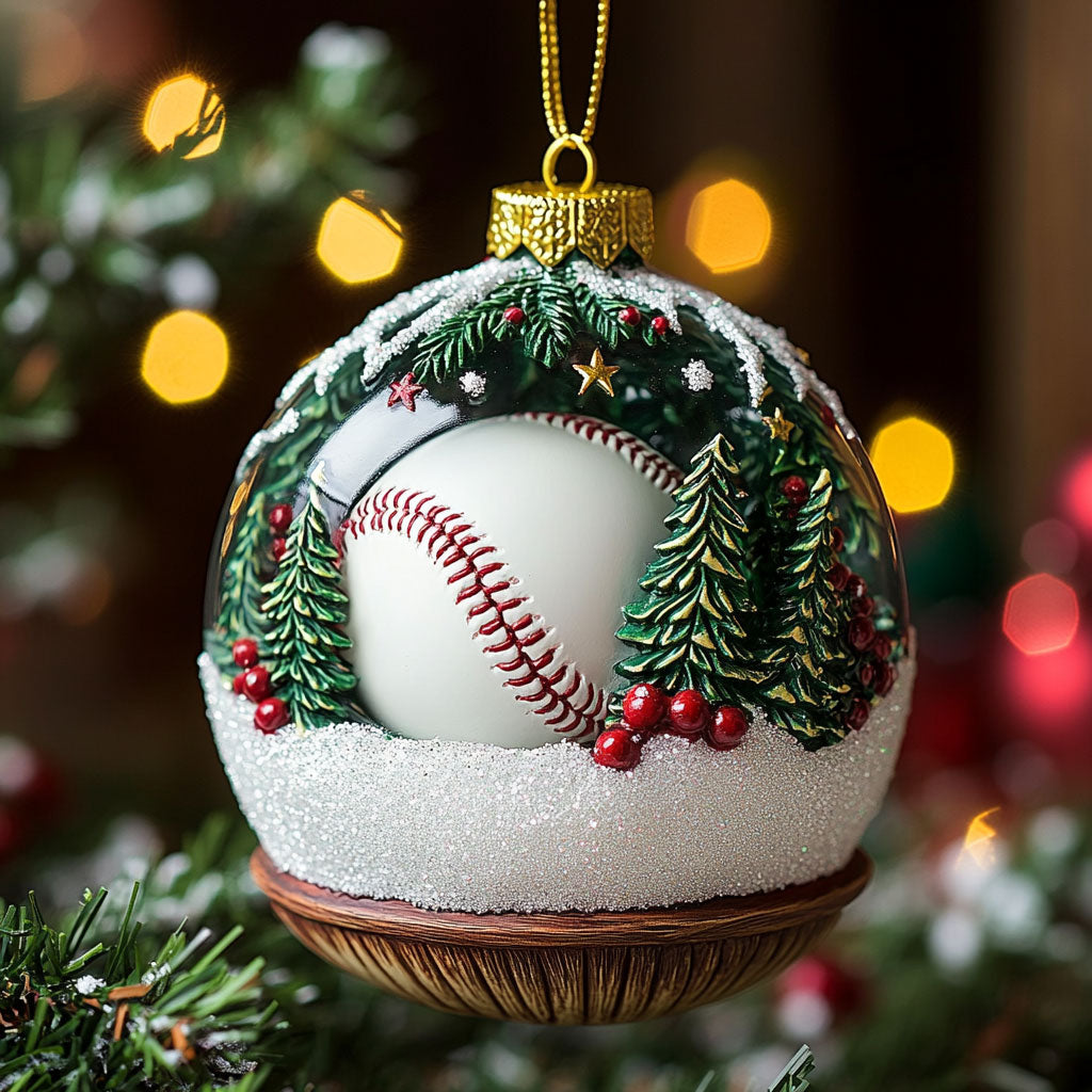 Snow Baseball CW2311037CL Christmas Ornament