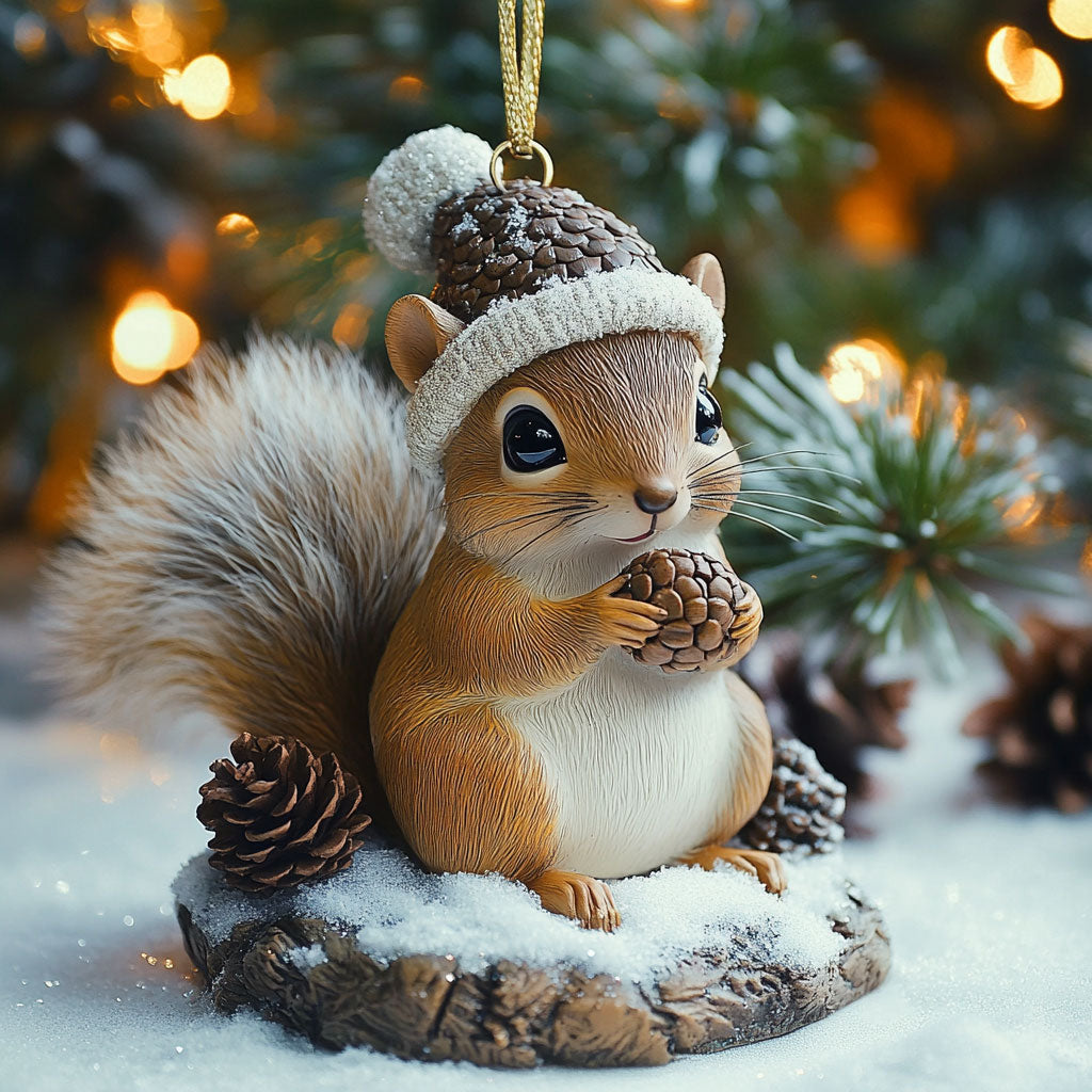 Squirrel Winter Whisper WN1112103CL Christmas Ornament