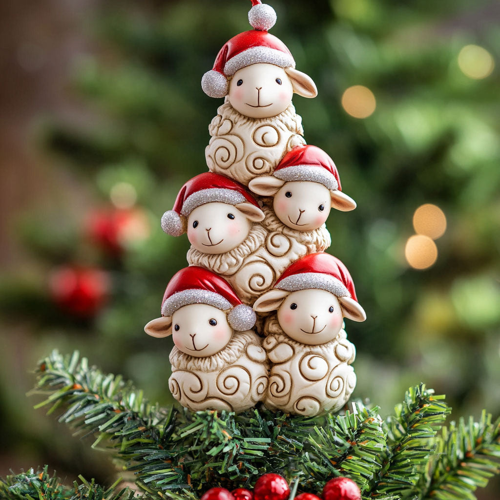Cozy Sheep Holiday WN1811004CL Christmas Ornament
