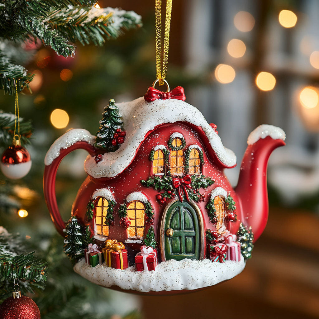 Golden Glow Teapot Home CW2611050CL Christmas Ornament