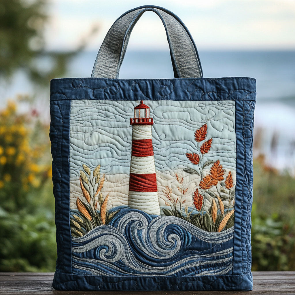Ocean Lighthouse CW1301022CL Quilted Tote Bag