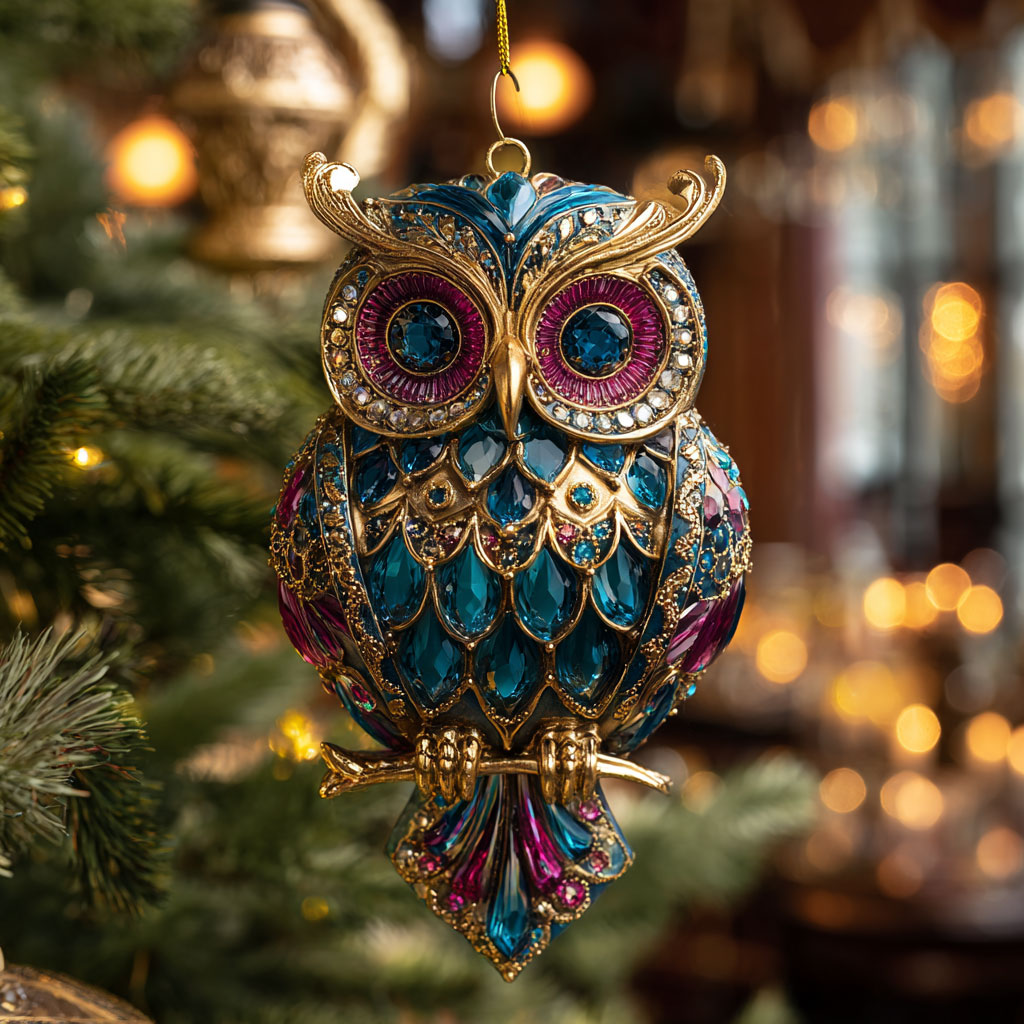 Owl Glow CW2711044CL Christmas Ornament