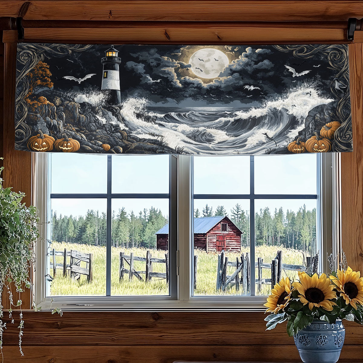 Celestial Lighthouse WN2207006CL Quilted Valance