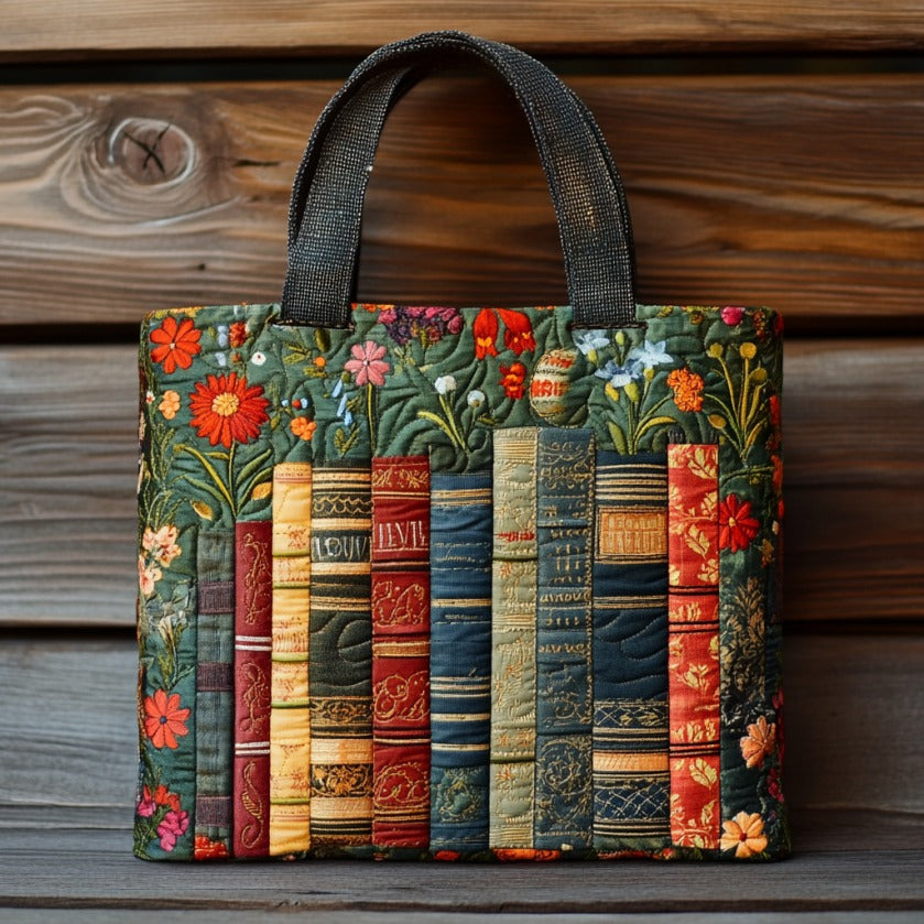 Love Books XR2709023CL Quilted Tote Bag