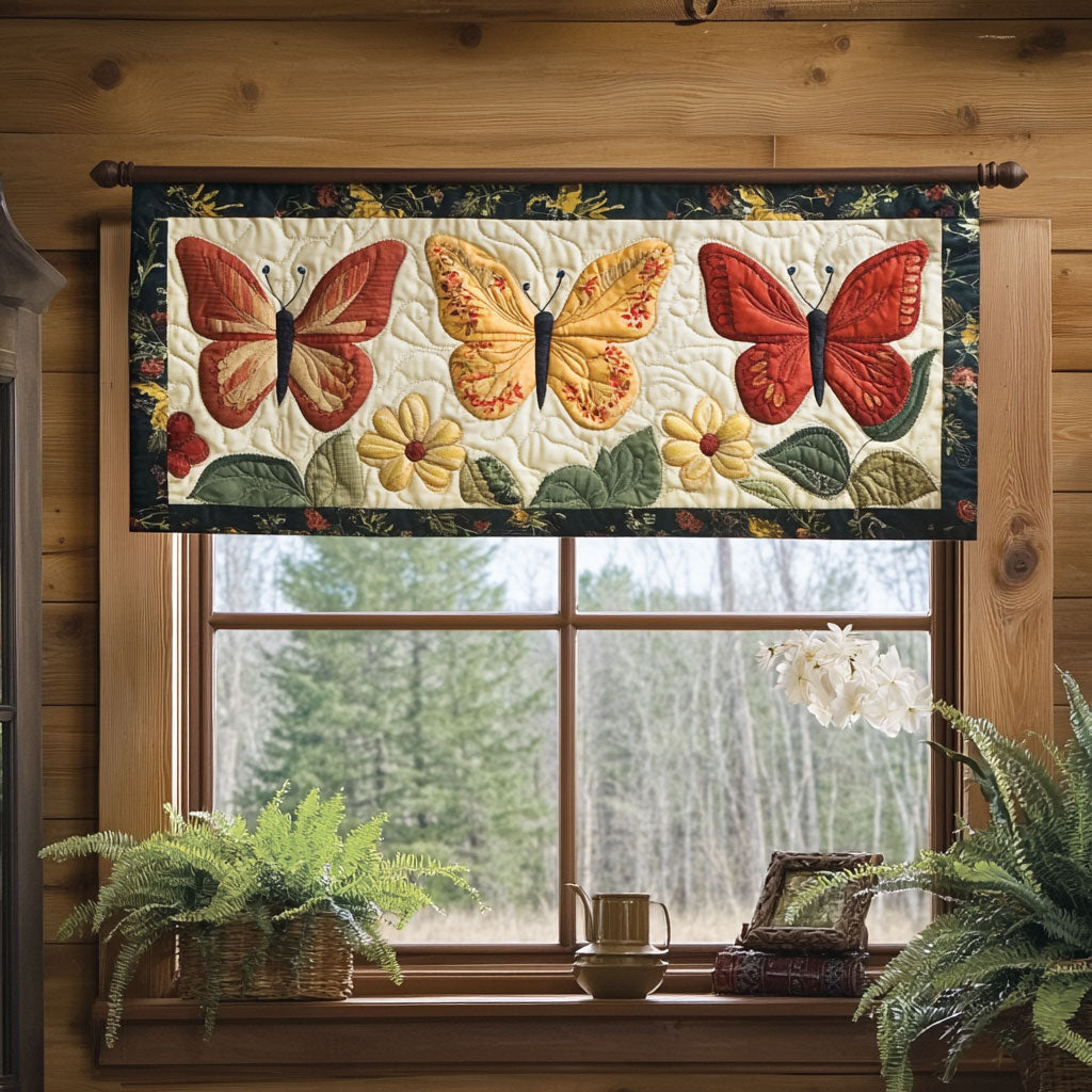 Vintage Butterfly WJ3103042CL Quilted Valance