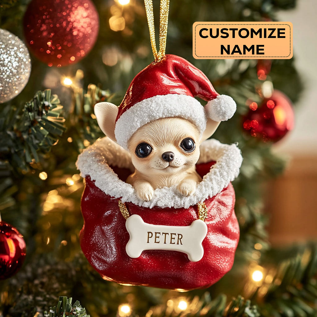 Chihuahua Charm CW0412006CL Personalized Christmas Ornament