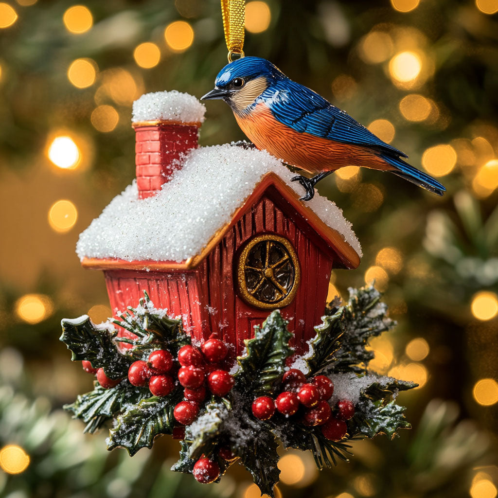 Birdhouse Bluebird WN2710002CL Christmas Ornament