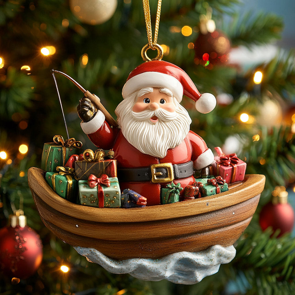 Christmas Boat Santa CW1511057CL Christmas Ornament