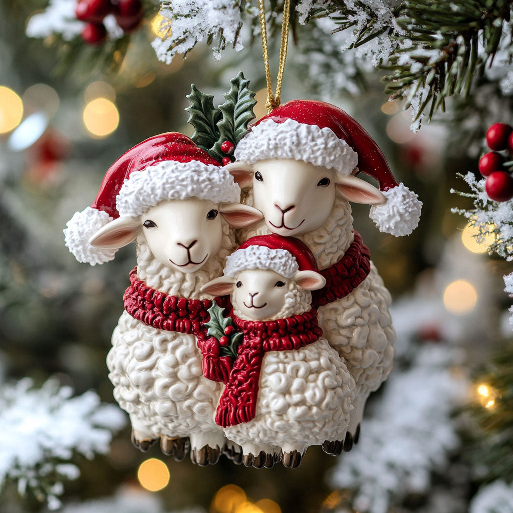 Light Of Blessing Sheep WN3010043CL Christmas Ornament