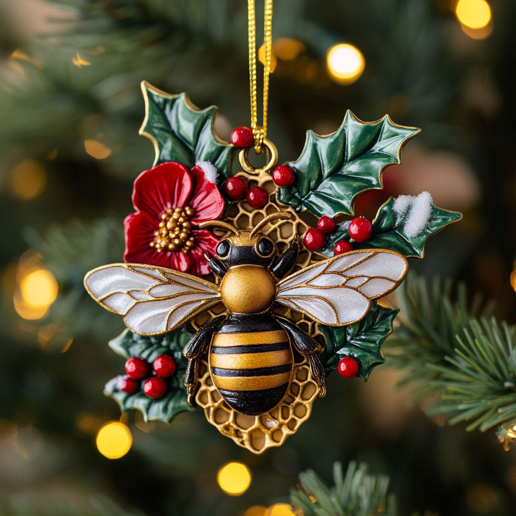 Christmas Poppy Bee WN2210010CL Christmas Ornament