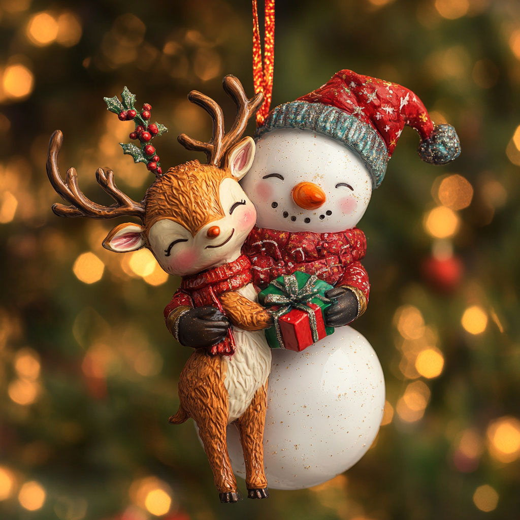 Snowman Merry Duo WN2911068CL Christmas Ornament