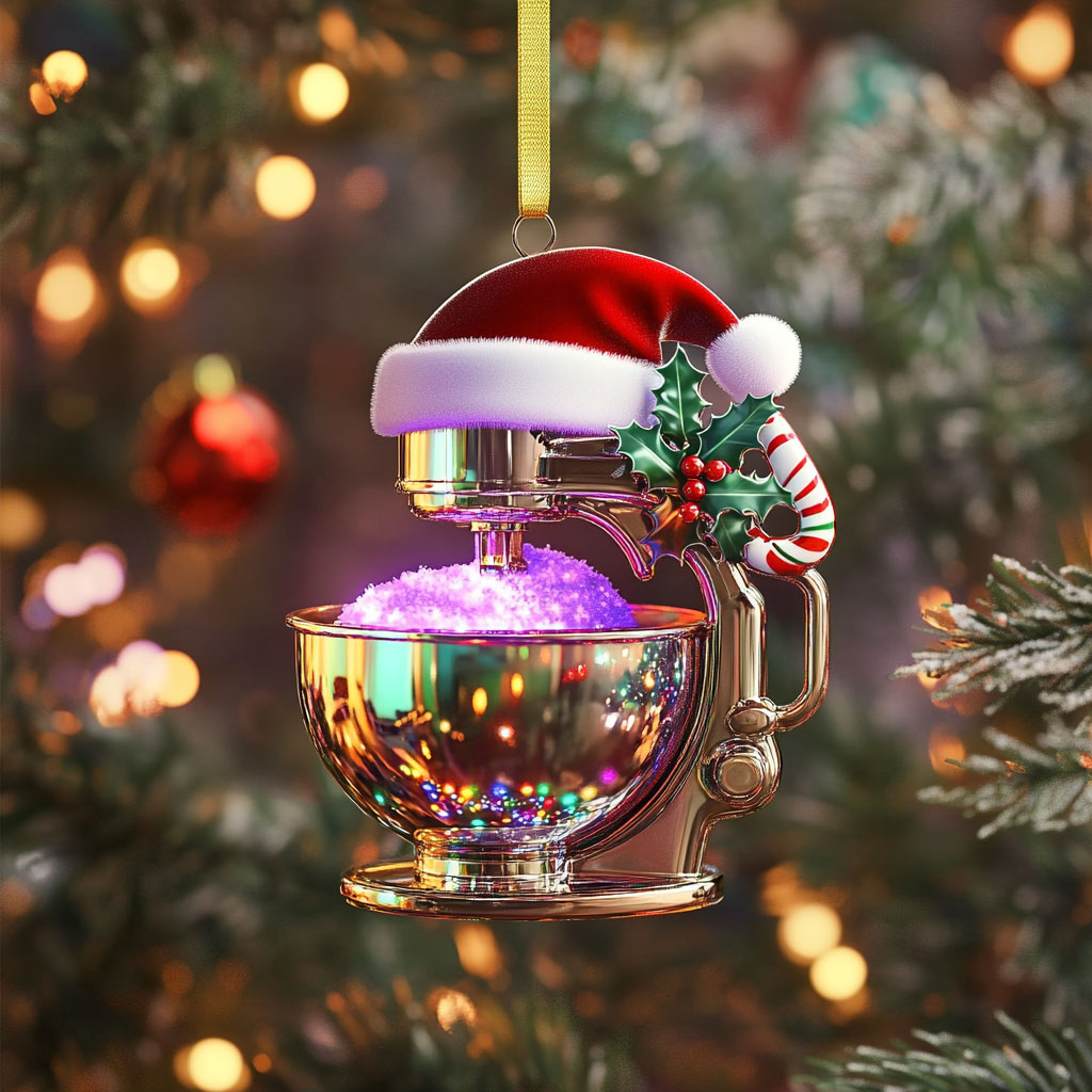 Festive Whip Flour Mixer Machine WN0411028CL Christmas Ornament