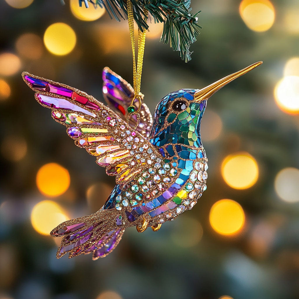 Hummingbird Glitter Wings WN2611049CL Christmas Ornament