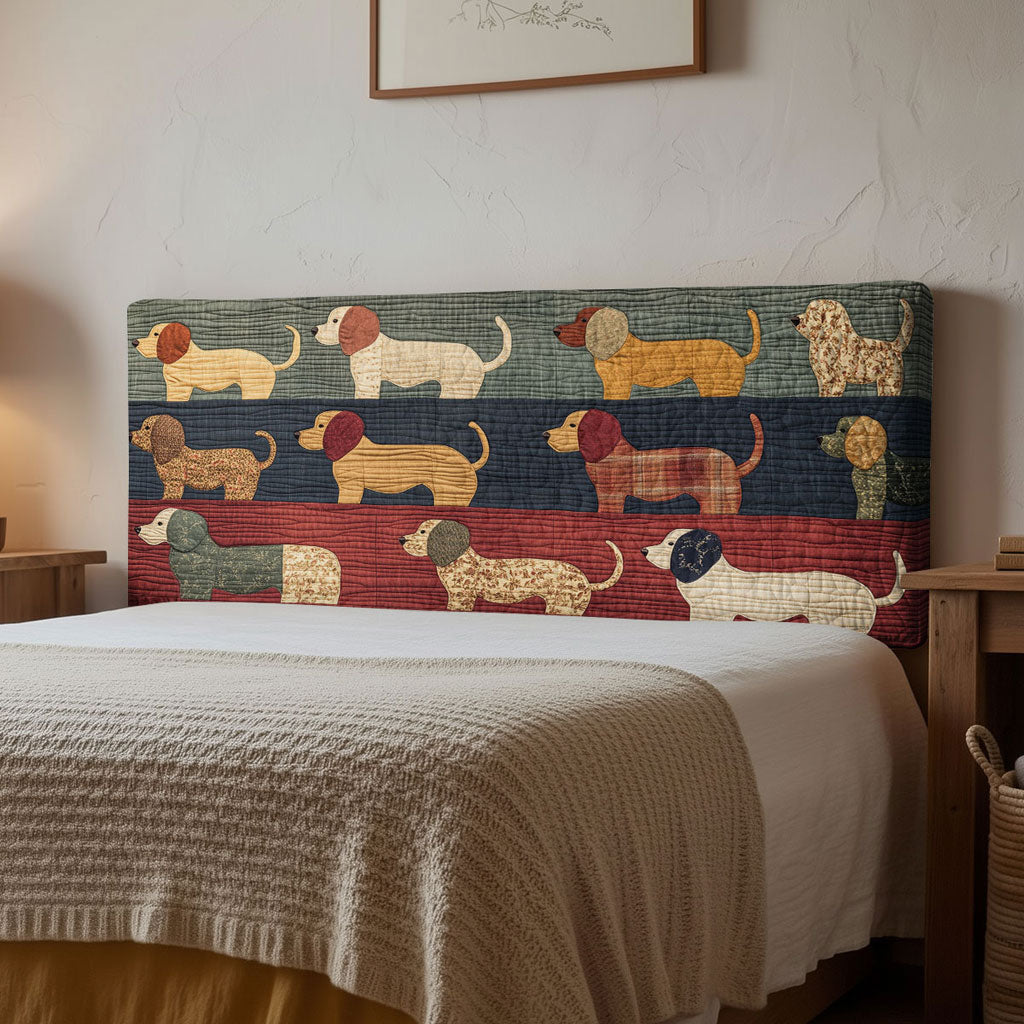 Craft Dachshund WN0601020CL Quilted Headboard Slipcover