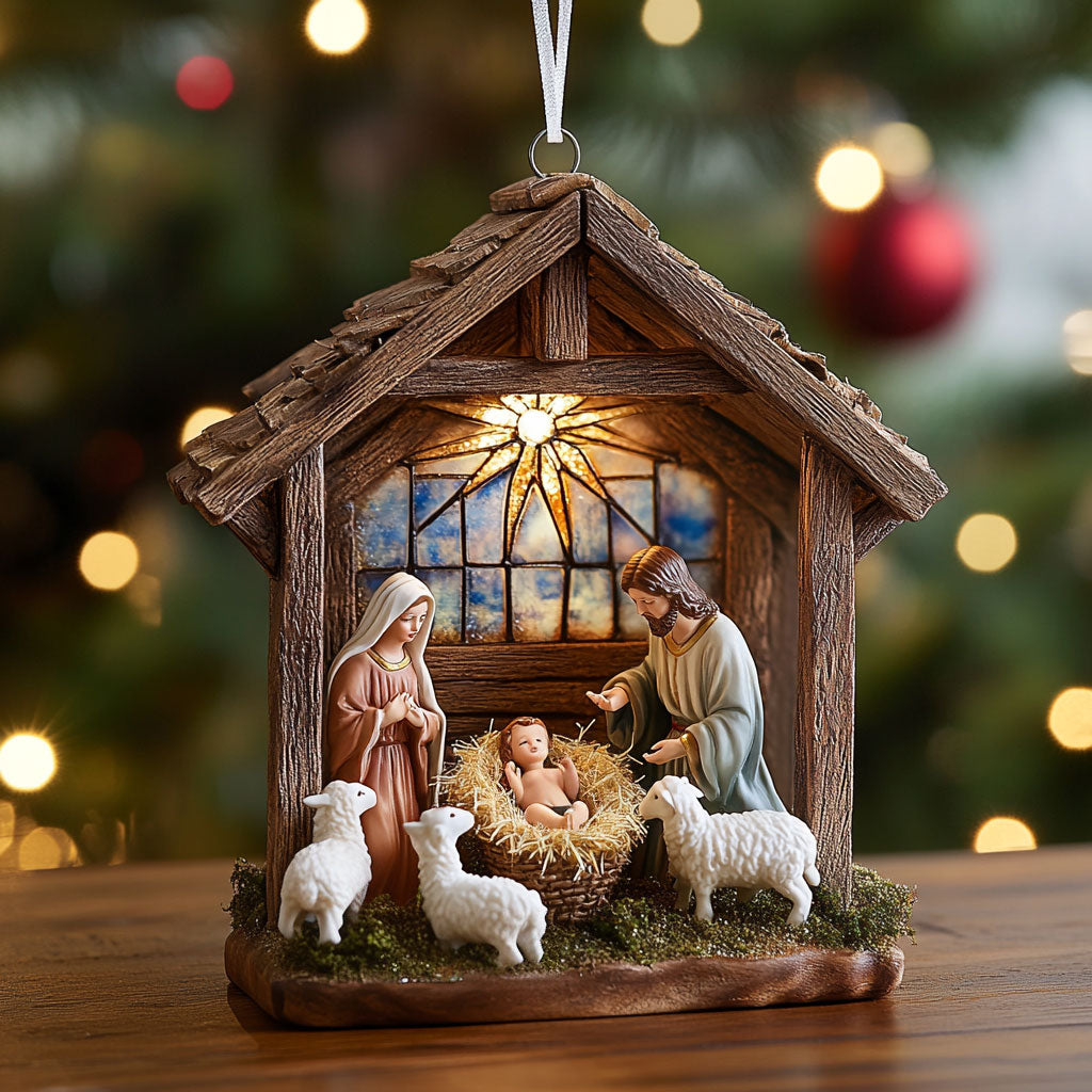 Nativity Holy Night WN2911060CL Christmas Ornament