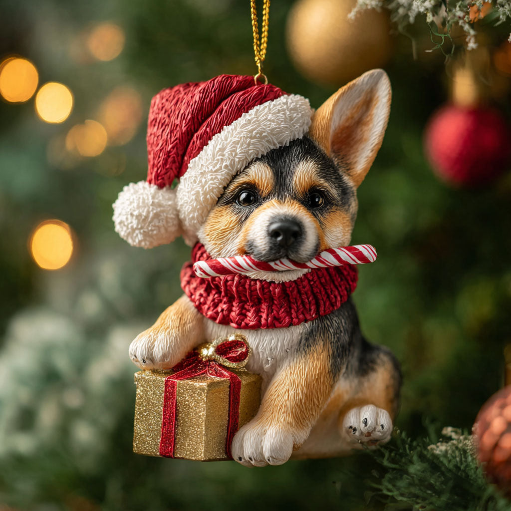 Santa Pup CP2210063CL Christmas Ornament