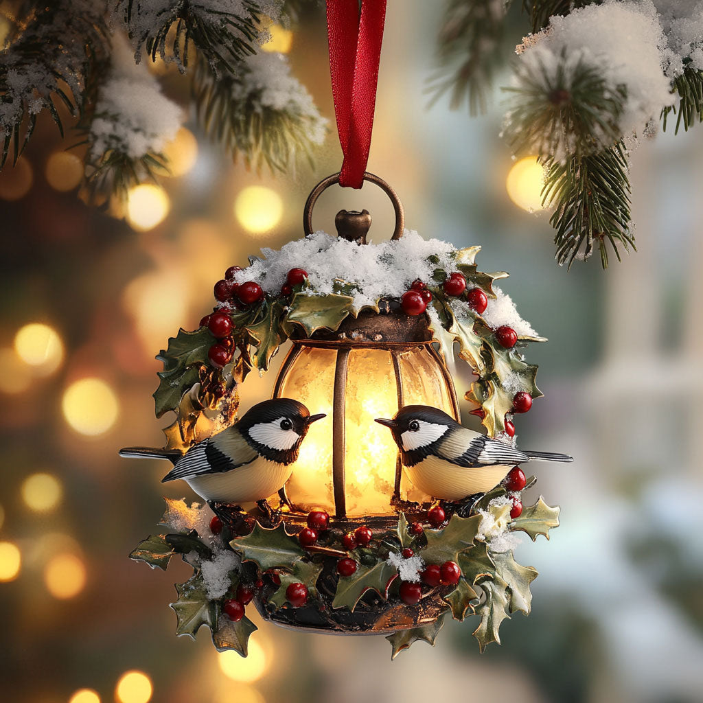 Christmas Light Chickadee WN2210009CL Christmas Ornament