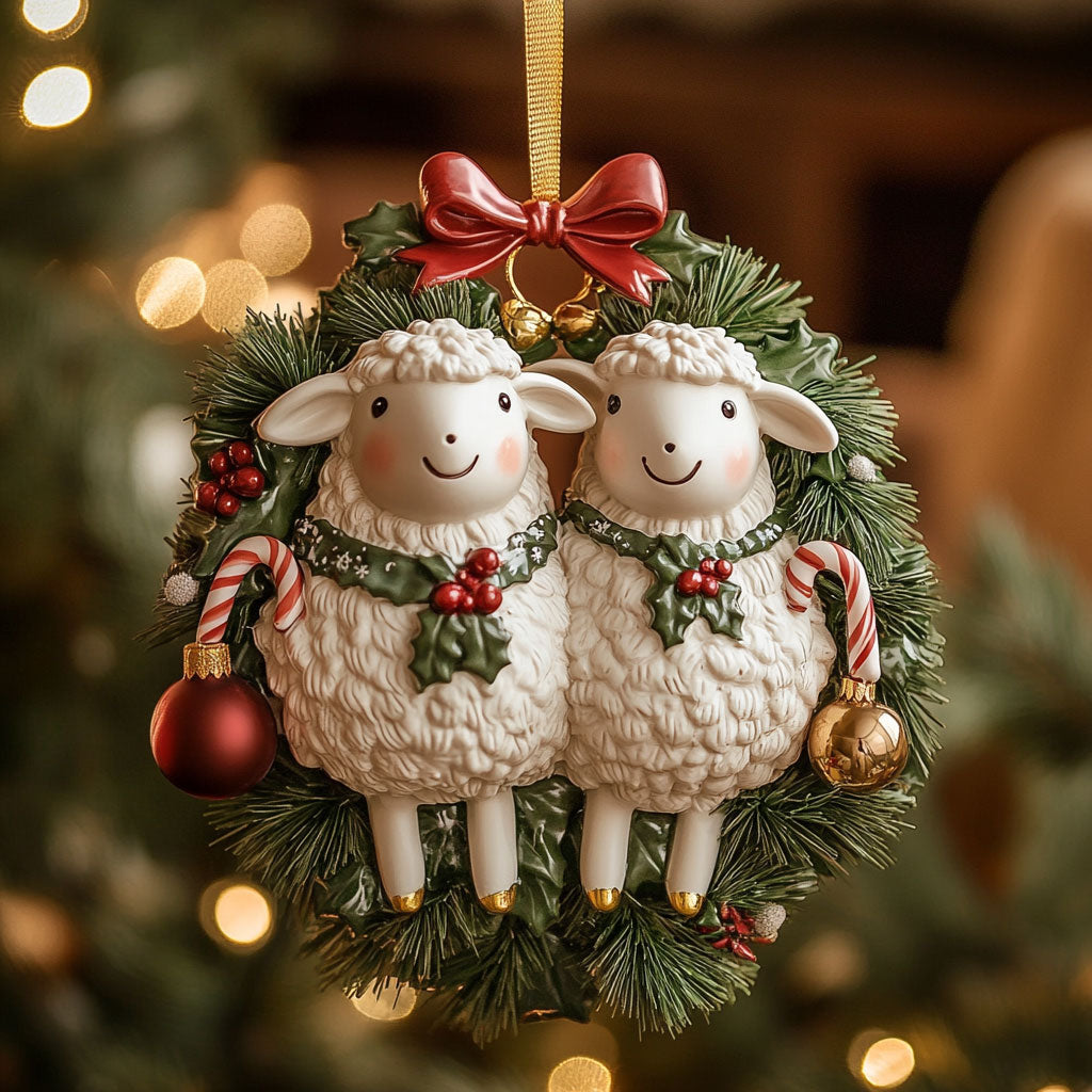 Christmas Heart Sheep WN3010009CL Christmas Ornament