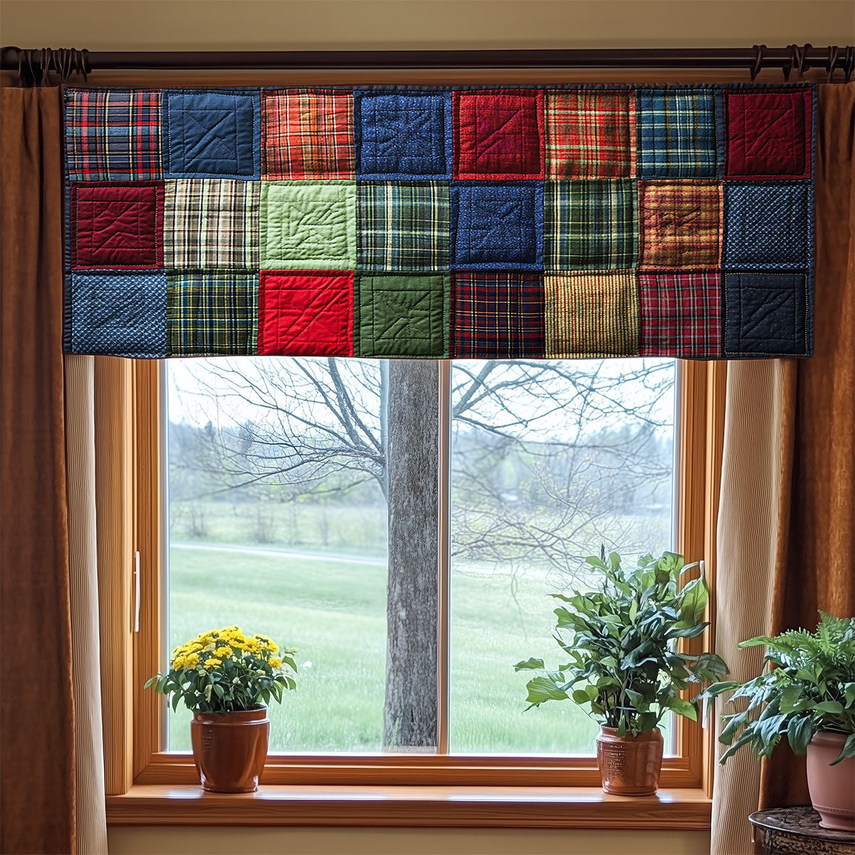 Vintage Patchwork WJ1005041CL Quilted Valance