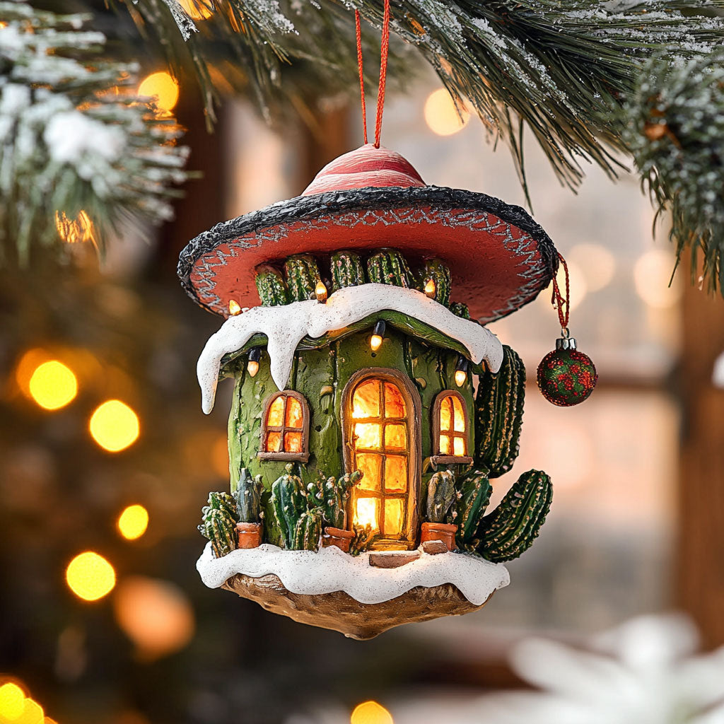Cactus House Colorful Noel WN1112004CL Christmas Ornament