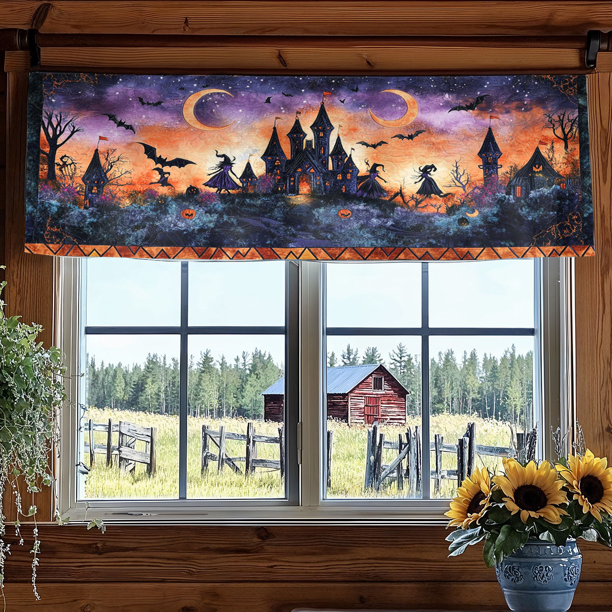 Wandering Witches WN0108057CL Quilted Valance