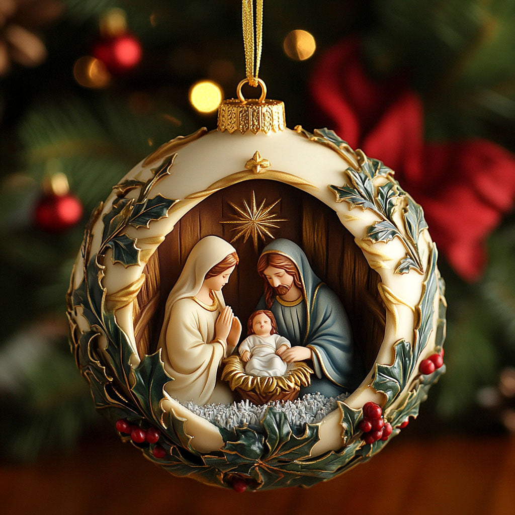 Holy Family CW1701008CL Christmas Ornament