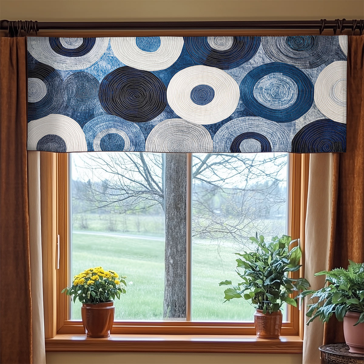 Circle Halo WN0407058CL Quilted Valance