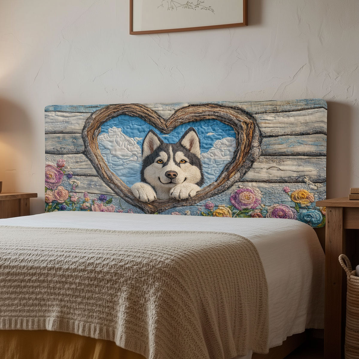 Cozy Husky Love CW2012011CL Quilted Headboard Slipcover