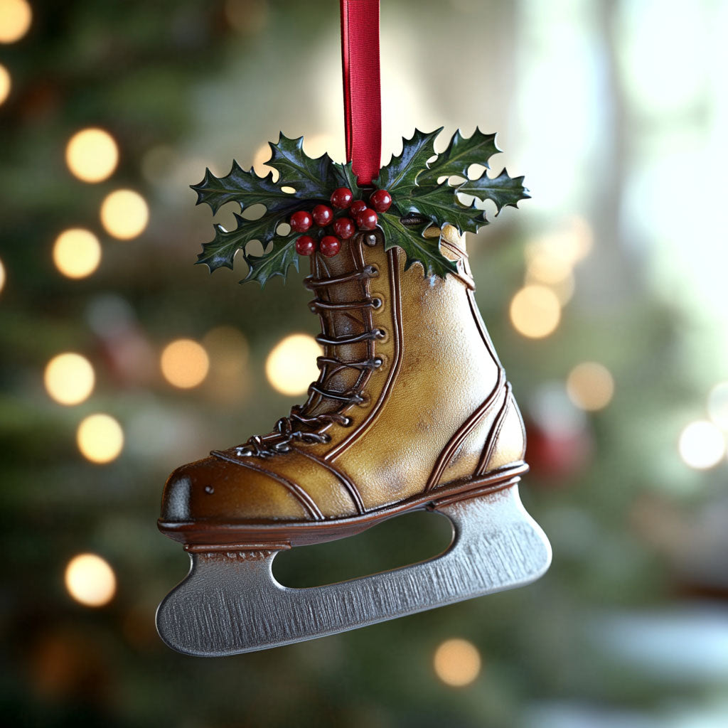 Ice Skates Holiday Charm WN2511027CL Christmas Ornament