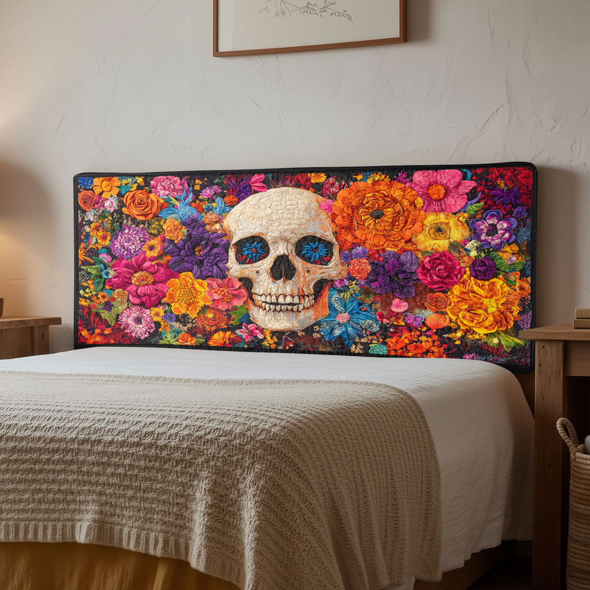 Bloom Skull CW1312001CL Quilted Headboard Slipcover