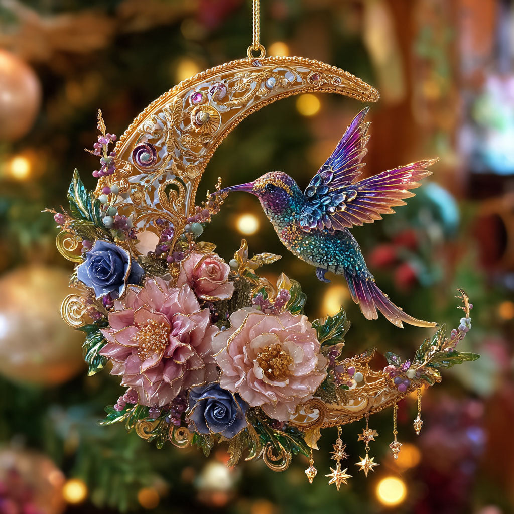 Floral Dream Hummingbird CW0412087CL Christmas Ornament