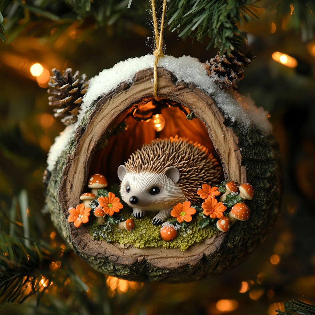 Hedgehog Holiday Magic WN2411040CL Christmas Ornament