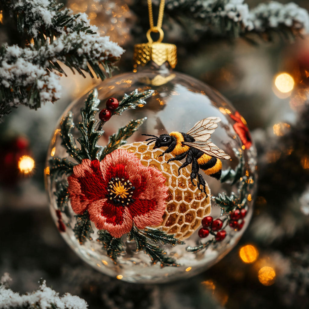 Winter Poppy Bee WN2210070CL Christmas Ornament