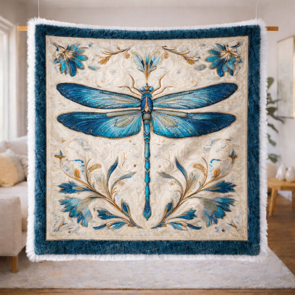 Dragonfly Glow CW2901001CL Faux Fur Throw Blanket