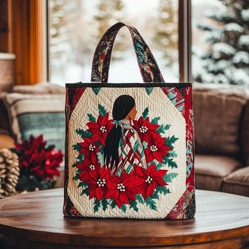 Spirit Native Woman KL1512001CL Quilted Tote Bag