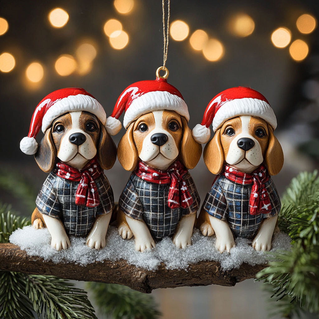 Beagle Wonderland WN1410002CL Christmas Ornament