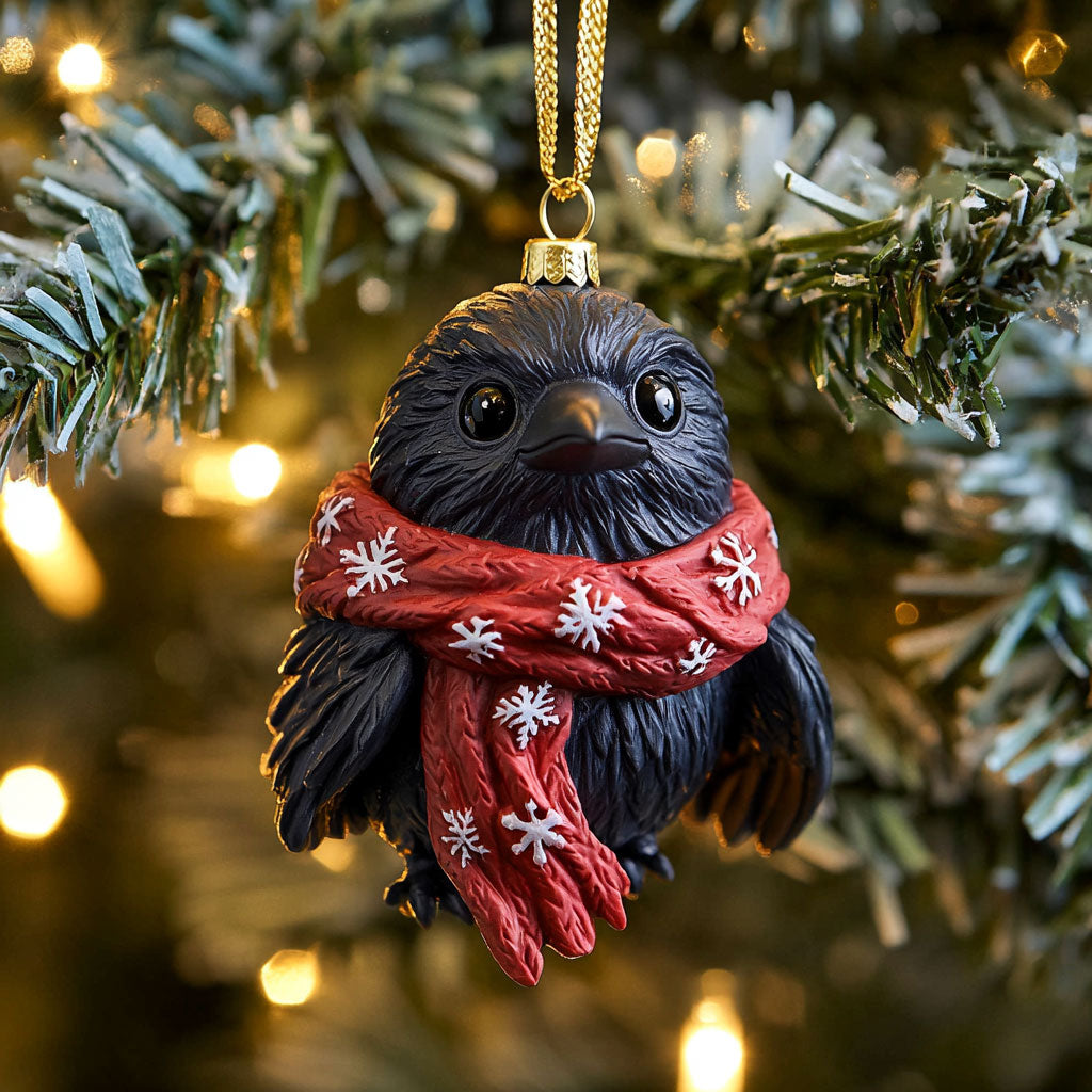 Snowy Crow CP0612107CL Christmas Ornament