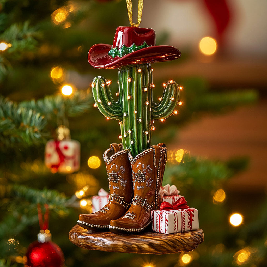 Cactus Boot Gift CW2411070CL Christmas Ornament
