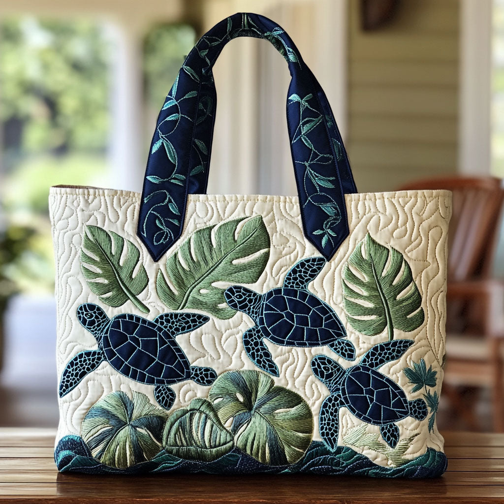 Sea Turtle Grace CW2409018CL Quilted Tote Bag