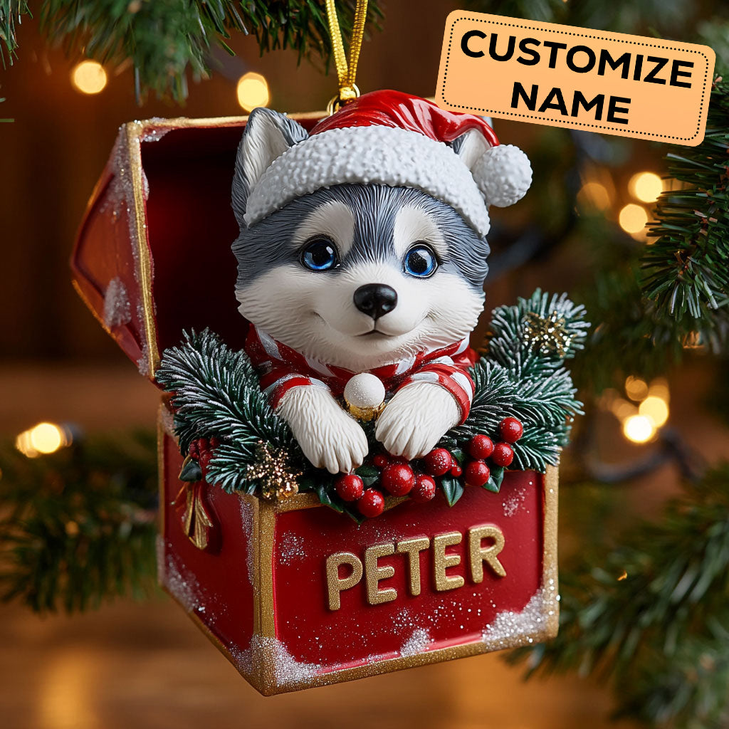Husky Gift CW2411033CL Personalized Christmas Ornament